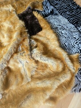 Mixed Faux Fur Remnant Bundle Multi Color Strips for Crafts